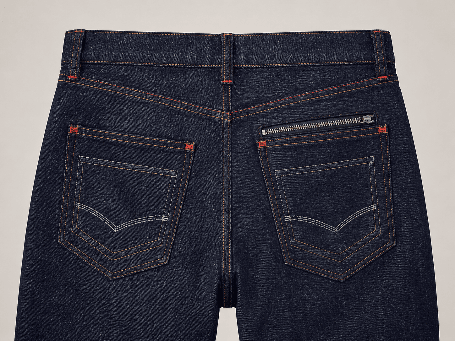 Tapered Loose Denim technical render