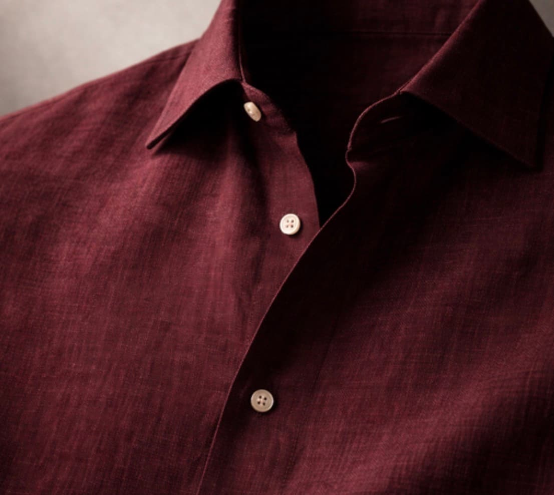 Linen Washed Shirt technical render